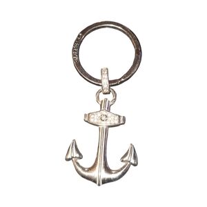 Brighton Anchor Keychain Swarovski Silver Tone Nautical Charm‎ Key Ring Women